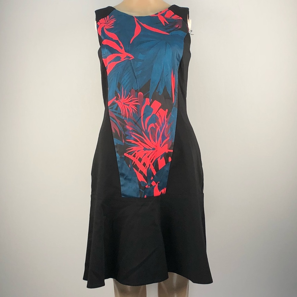 Closet short sleeved dress, tropical print